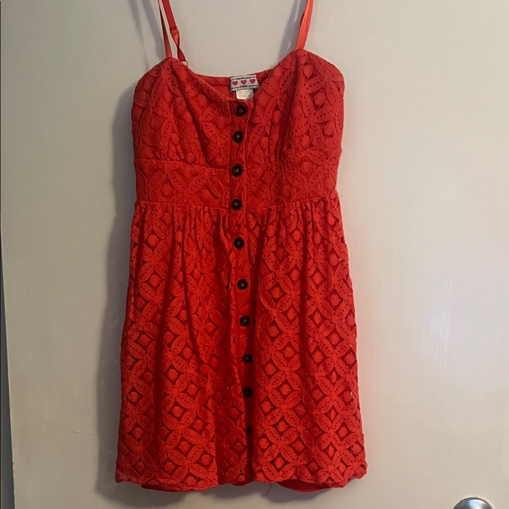 Trixxi Coral Lace Dress